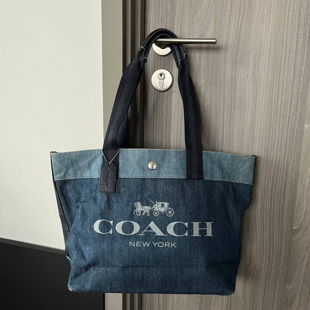 COACH DENIM LARGE TOTE  (Style #91131)