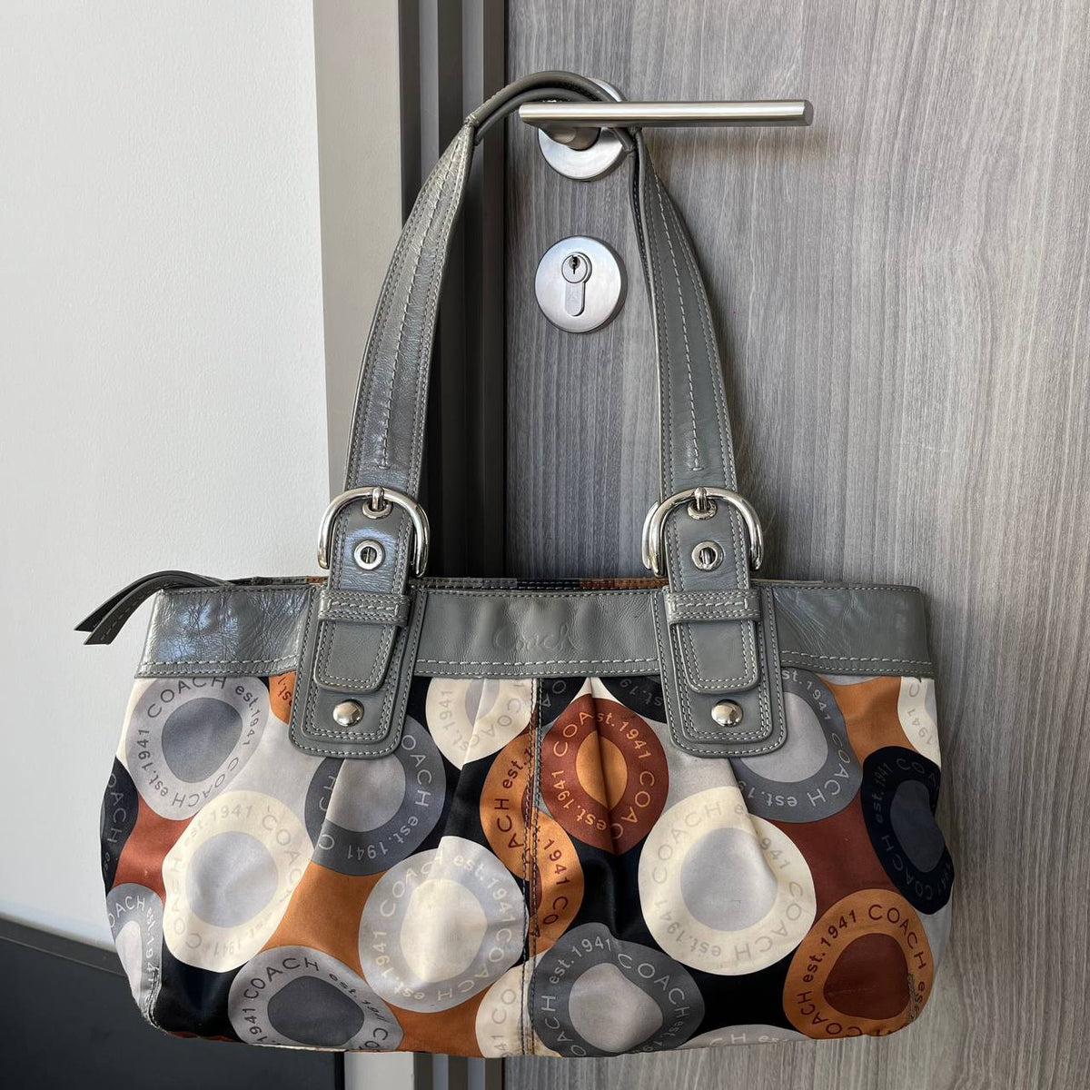 COACH SNAPHEAD PRINT SATEEN ALEXANDRA SATCHEL  (Style #15129)