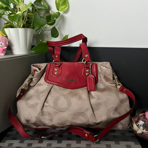 COACH ASHLEY DOTTED OPT ART CARRYALL SATCHEL (Style #20049)