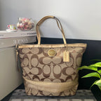COACH SIGNATURE STRIPE CLASSIC TOTE (Style #15110)
