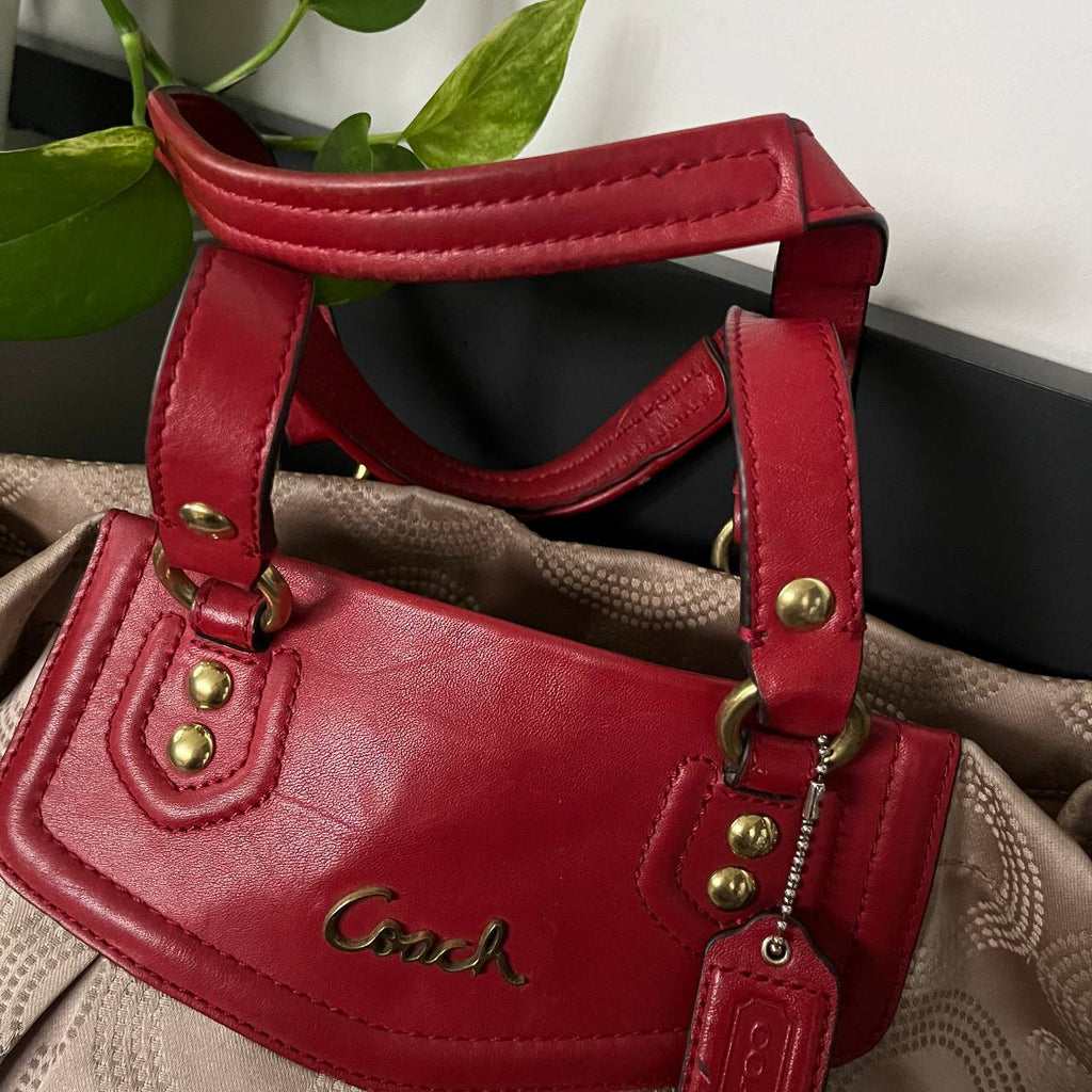 COACH ASHLEY DOTTED OPT ART CARRYALL SATCHEL (Style #20049)