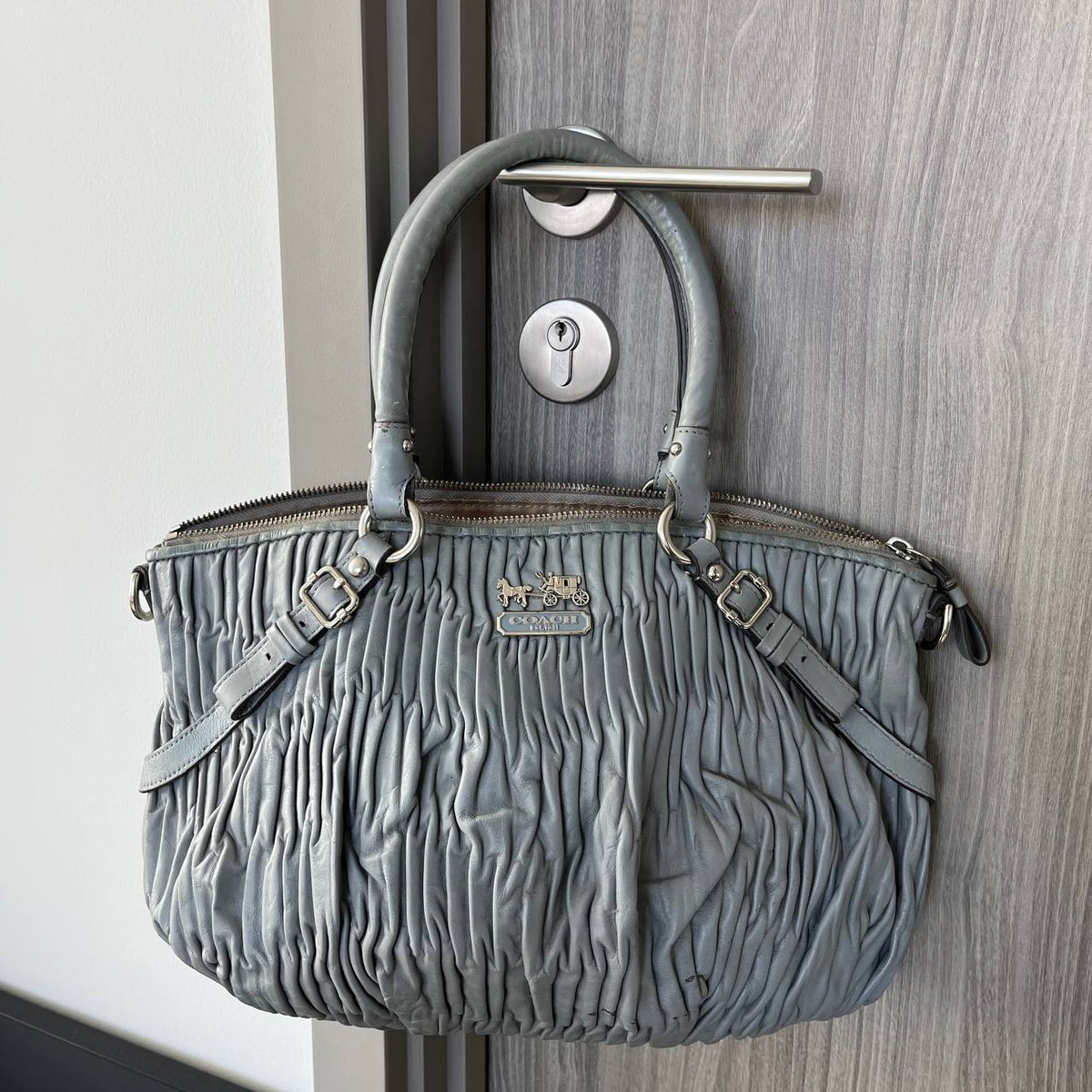 COACH MADISON GATHERED LEATHER SOPHIA SATCHEL  (Style #15942)
