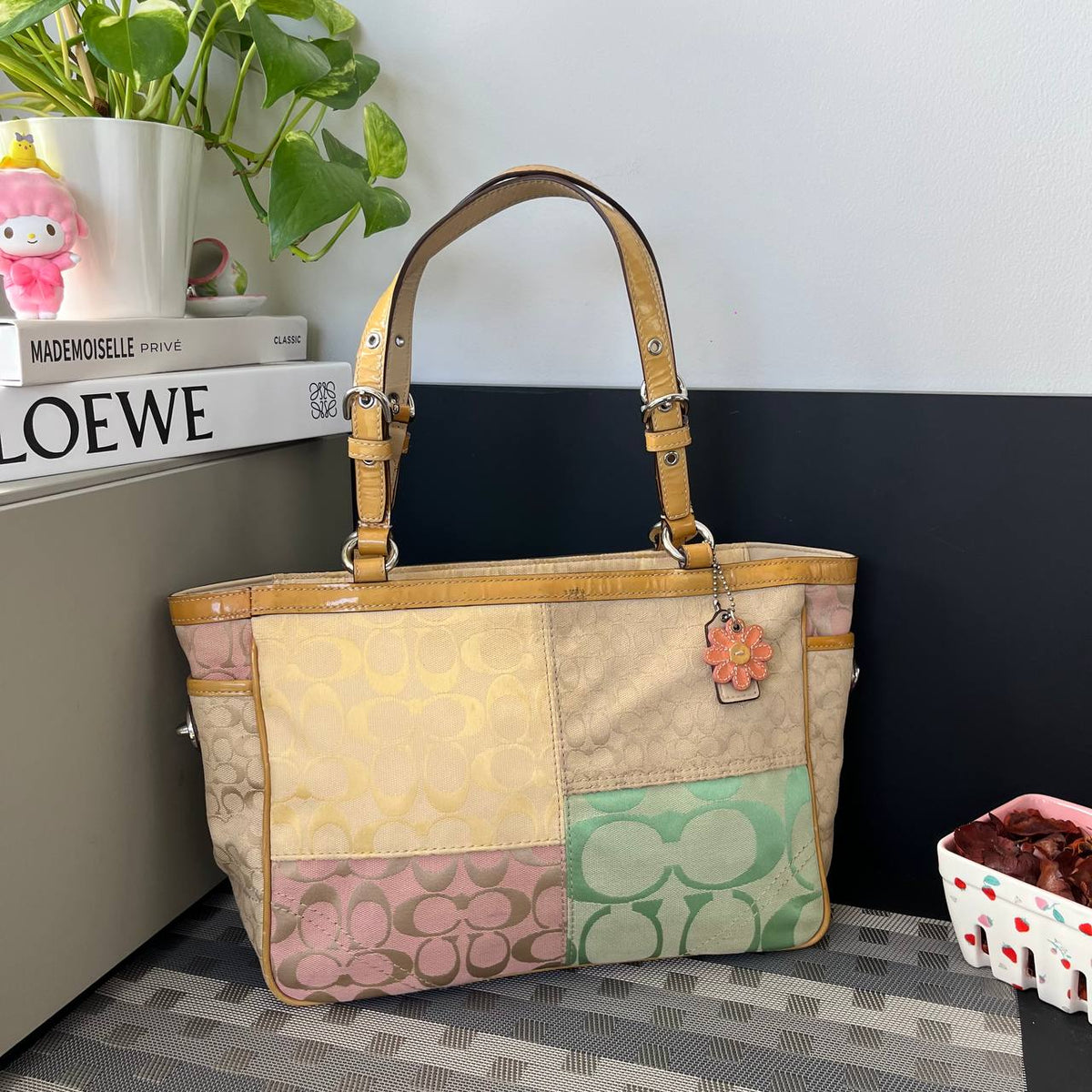 COACH PASTEL PATCHWORK TOTE (Style #14868)