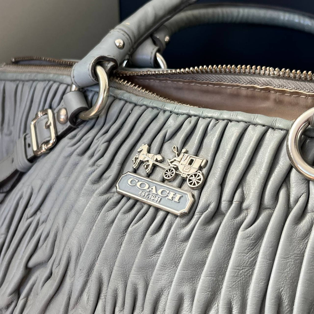 COACH MADISON GATHERED LEATHER SOPHIA SATCHEL  (Style #15942)