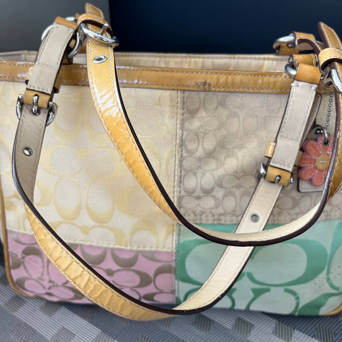 COACH PASTEL PATCHWORK TOTE (Style #14868)