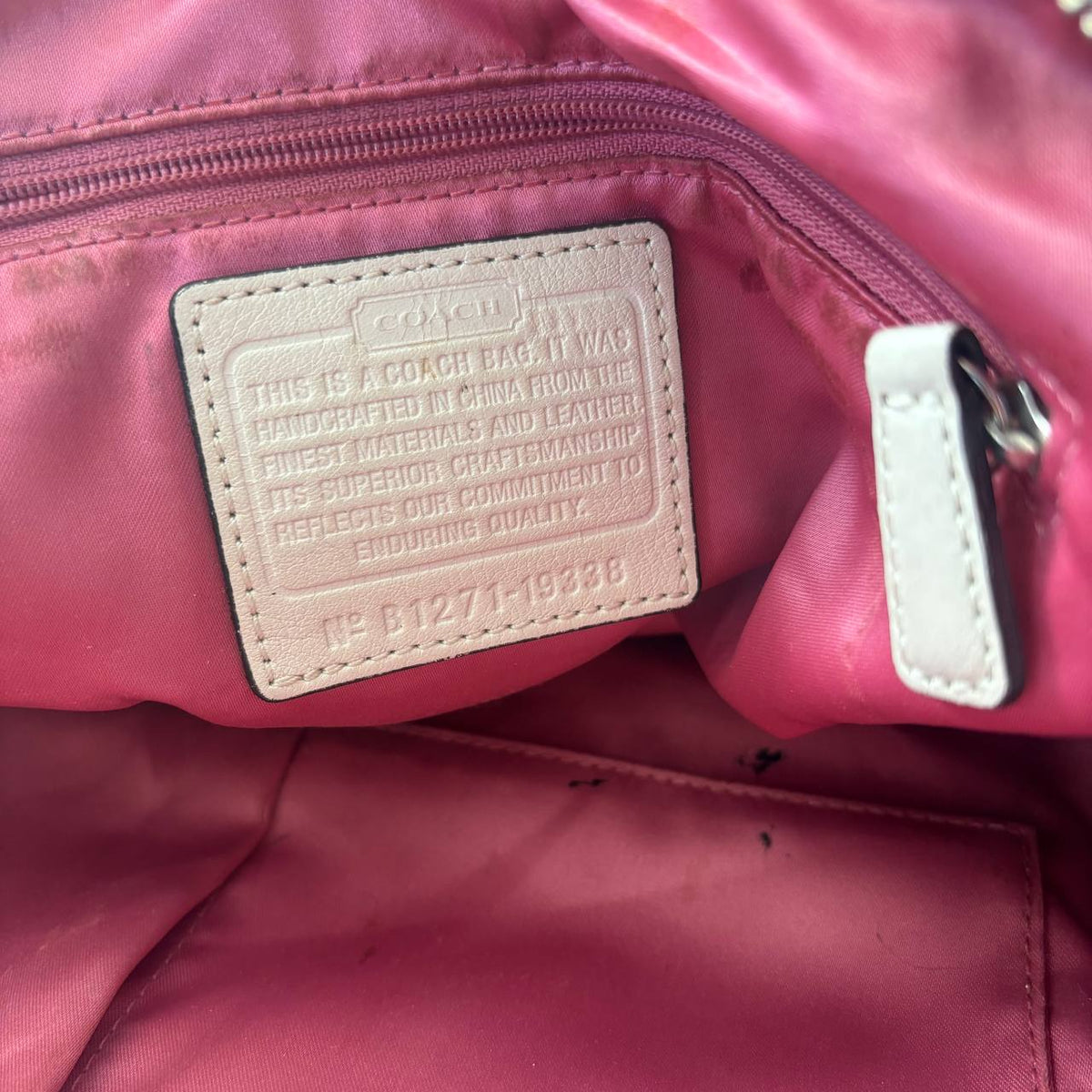 COACH KRISTIN SIGNATURE DOME SEQUIN SATCHEL (Style #19338)