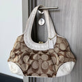 COACH ERGO SIGNATURE PLEATED KISSLOCK SATCHEL (Style #12232)