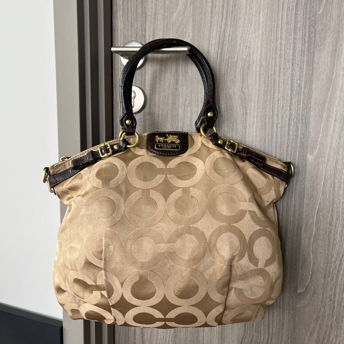 COACH MADISON OPTICAL ART LINDSEY SATCHEL  (Style #18649 )