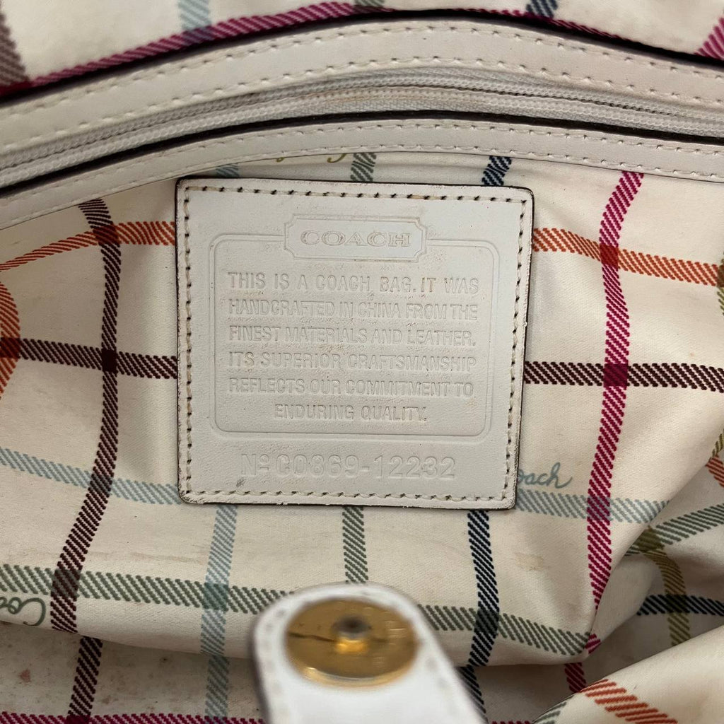 COACH ERGO SIGNATURE PLEATED KISSLOCK SATCHEL (Style #12232)
