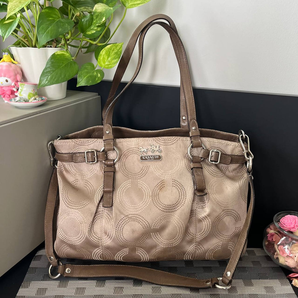 COACH MADISON DOTTED OPT ART CARRYALL  (Style #16366)