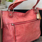 COACH POPPY GLAM LEATHER TOTE (Style #19002)