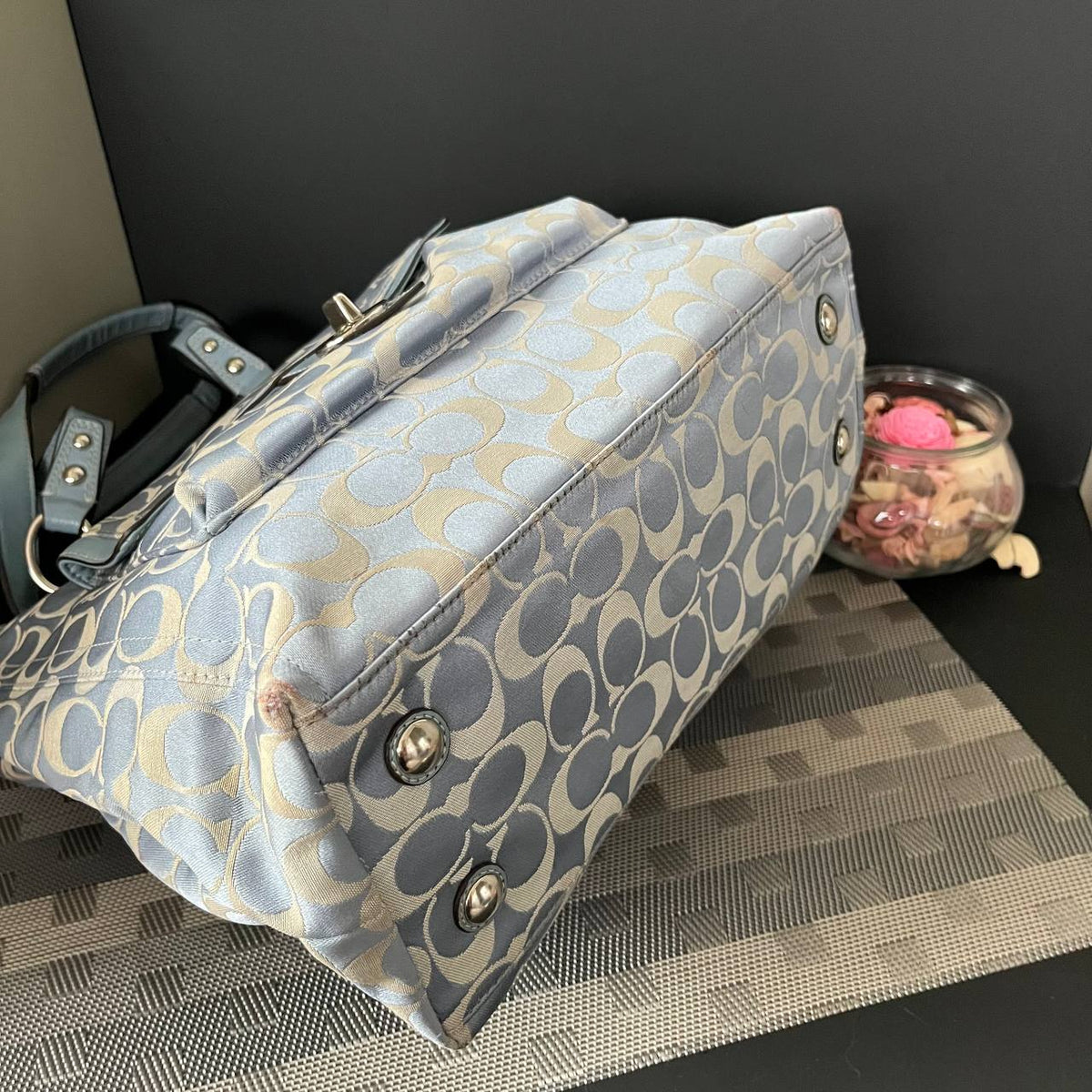 COACH PENELOPE SIGNATURE NORTH/SOUTH TOTE (Style #19262)