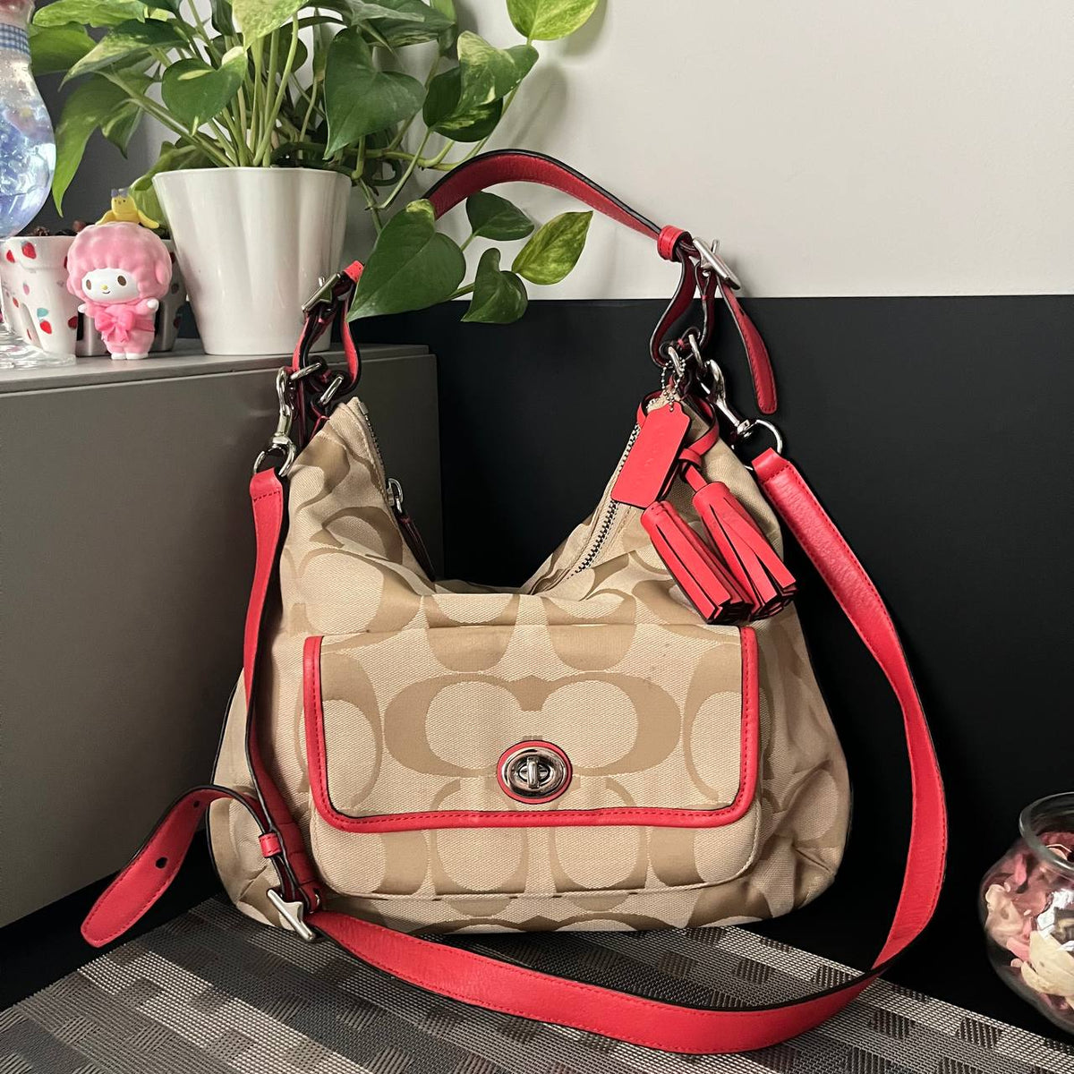 COACH LEGACY SIGNATURE COURTENAY HOBO BAG  (Style #22392)