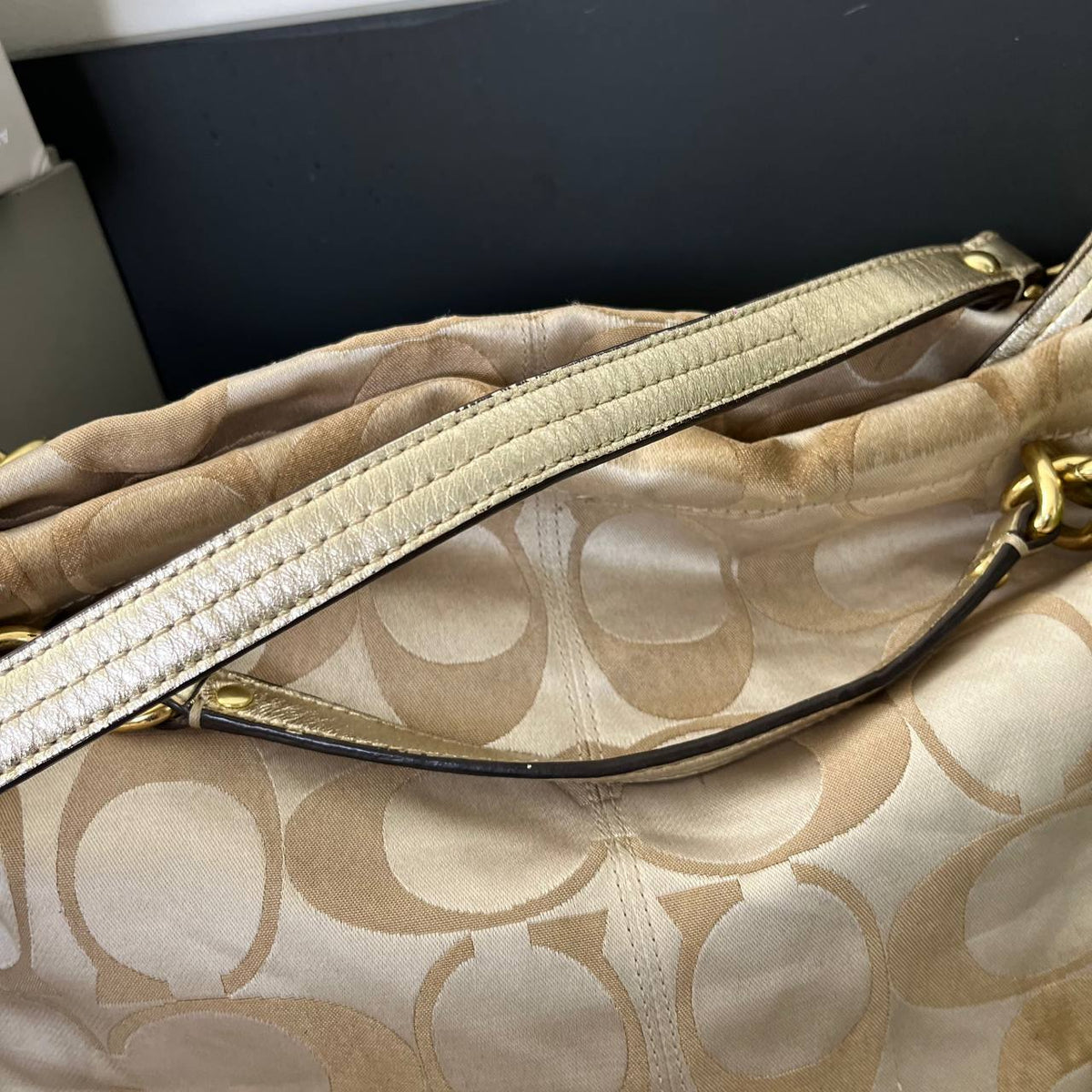 COACH LARGE SATEEN BROOKE HOBO SATCHEL  (Style #16619)