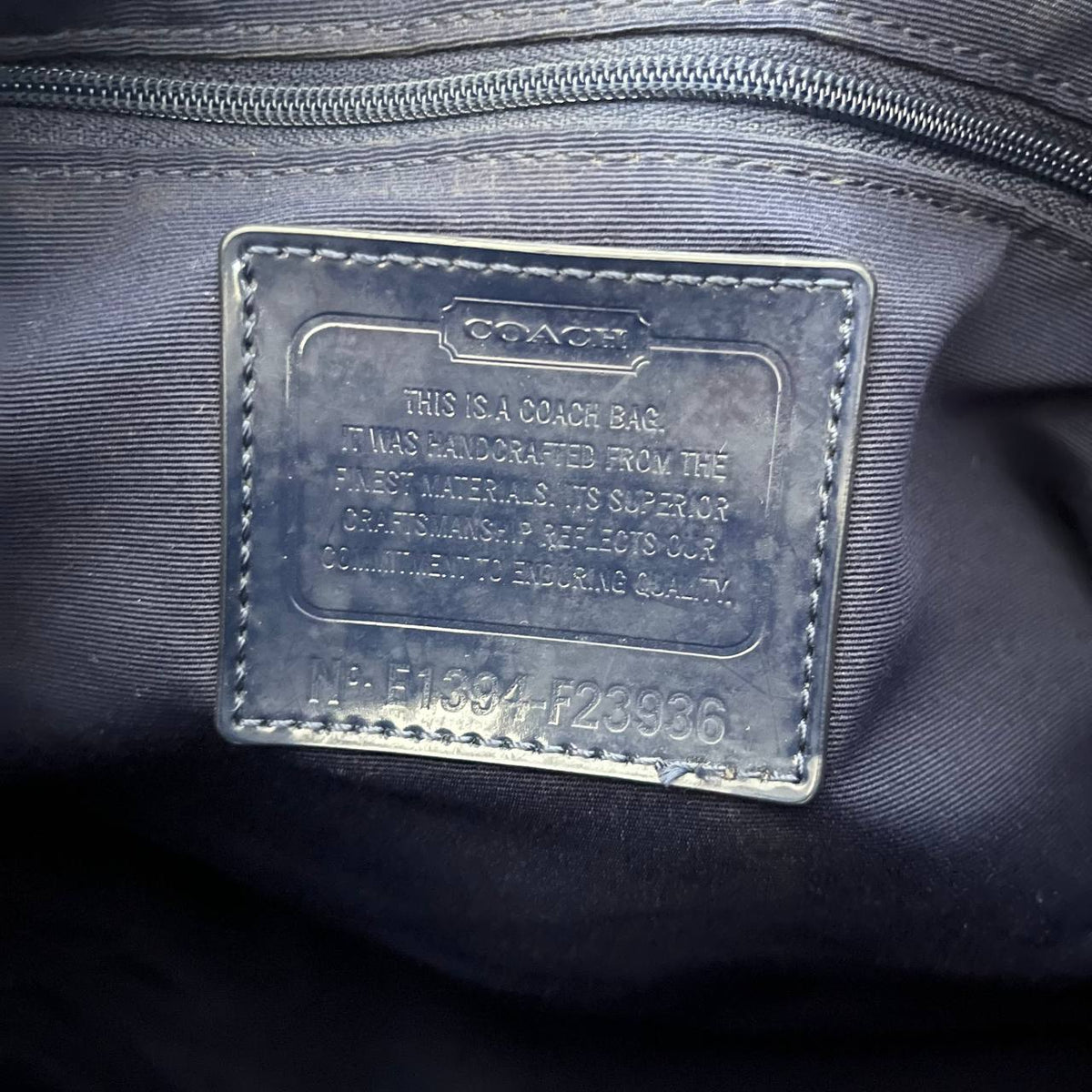 COACH SIGNATURE STRIPE LINEAR HOBO  (Style #23936)