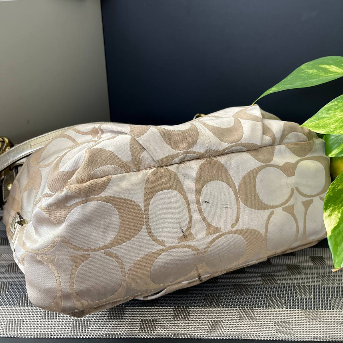 COACH LARGE SATEEN BROOKE HOBO SATCHEL  (Style #16619)