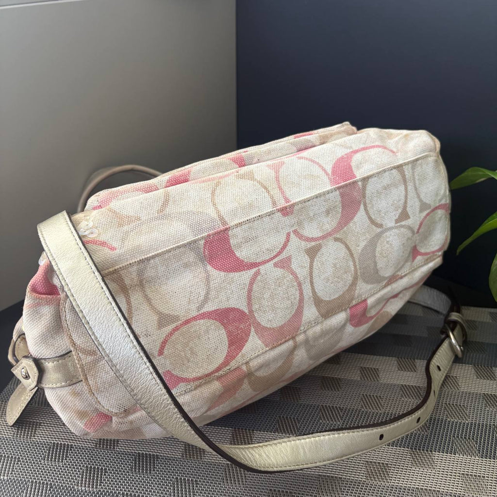 COACH KRISTIN SIGNATURE DOME SEQUIN SATCHEL (Style #19338)