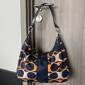 COACH SIGNATURE STRIPE LINEAR HOBO  (Style #23936)