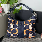COACH SIGNATURE STRIPE LINEAR HOBO  (Style #23936)