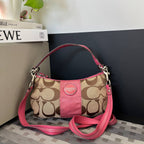 COACH SIGNATURE STRIPE DEMI SHOULDER BAG (Style #17439)