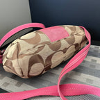 COACH SIGNATURE STRIPE DEMI SHOULDER BAG (Style #17439)