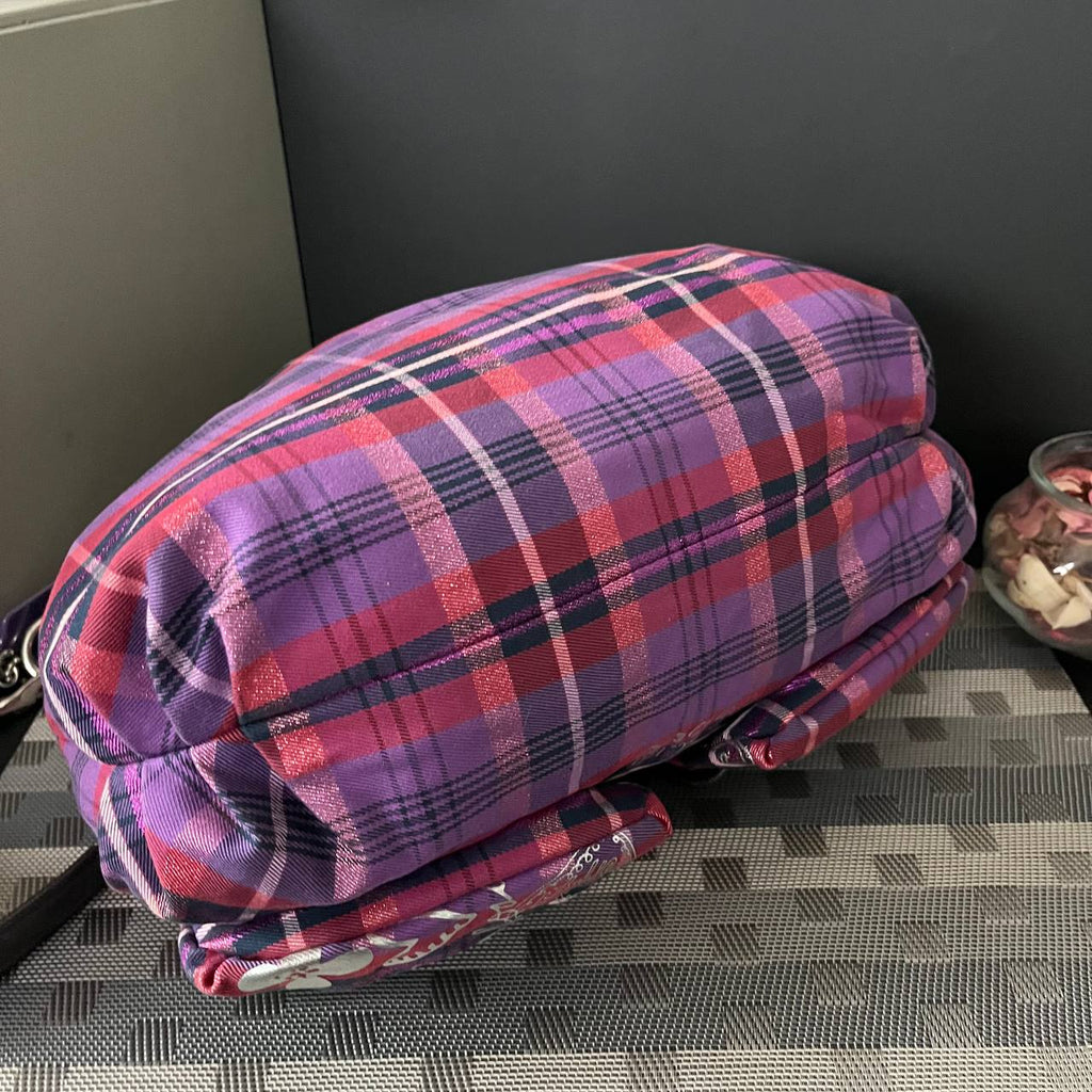 COACH POPPY TARTAN PLAID POCKET HOBO (Style #16120)